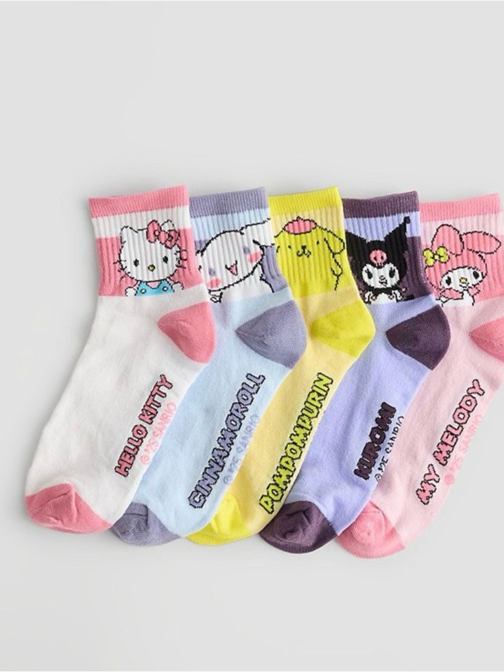 NWT Sanrio Hello Kitty & Friends 5-Pack Quarter Socks 🎀